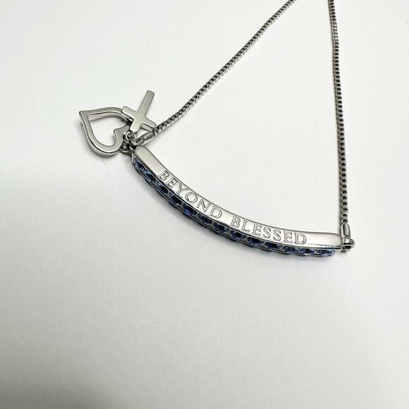 Beyond Bless Swarovski Element Silver Plated Cross Slider Bracelet - Picture 8 of 8